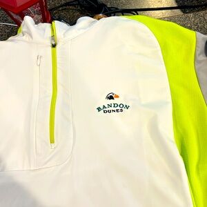 Bandon Dunes logged Antigua white pullover XL
